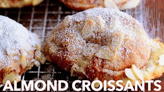 How To Make Tasty Almond Croissants French Bakery Style [upl. by Odnalro]