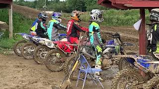 Extra Race Pymatuning raceway Josh Wilkins Crf250 72923 [upl. by Enomyar]