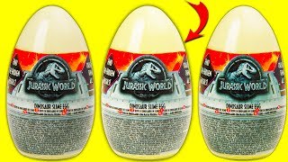 JURASSIC WORLD HUEVOS DE DINOSAURIO  Huevos de Slime  Dinosaurios Fosilizado Huesos [upl. by Adnoryt]