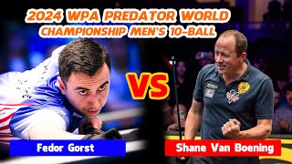 HIGHLIGHTS  Fedor Gorst vs Shane Van Boening  2024 Predator World Championship Mens 10ball [upl. by Leo894]