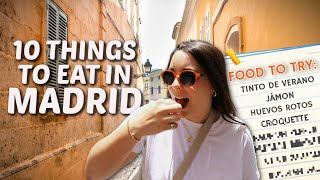 Madrid Food Tour  10 Foods You MUST TRY In Spain 🇪🇸 [upl. by Anayk]