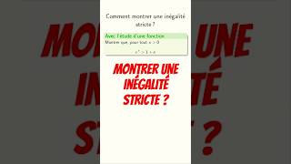 Montrer une inégalité stricte avec une fonction maths cpge pcsi fonctions inégalités [upl. by Odlanor]