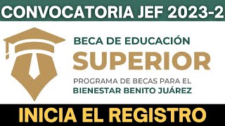 Inicia el Registro para la Beca Jóvenes Escribiendo el Futuro 20232 Septiembre ¿Qué Necesitas [upl. by Aroz]