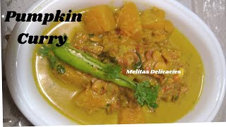 Goan Caldine RecipeGoan Style Pumpkin CuryPumpkin and prawns Recipepumkinrecipemelitasdelicacies [upl. by Micheal]