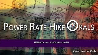 2nd Power Rate Hike Oral Arguments [upl. by Ymij]