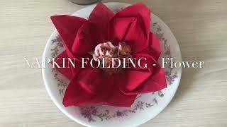 Cvijet od salvete brzo i lako  Napkin folding FLOWER fast amp easy [upl. by Ettenotna]