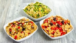 3 IDEE FACILI e GOLOSE per preparare la PASTA FREDDA  INSALATA DI PASTA  Healthy Pasta Salad [upl. by Jervis]