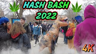 Walking video around Hash Bash 2022 4KApril 2 2022 [upl. by Nohcim]