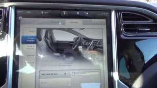 Tesla Motors Model S Seat Steering Wheel amp Mirror MemoryDriver Profile [upl. by Serafina696]