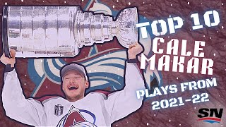 Top 10 Cale Makar Plays Of The 202122 NHL Season [upl. by Aynosal784]