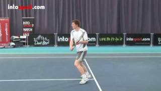 Tennis Backhand Volley Technique [upl. by Falda292]