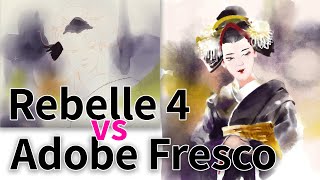 Rebelle 4 vs Adobe Fresco  ClipStudio Paint [upl. by Natek816]