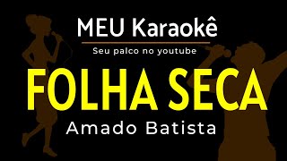 FOLHA SECA  AMADO BATISTA  KARAOKE [upl. by Eidnas]