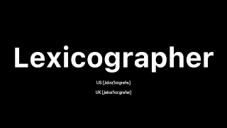 How to Pronounce Lexicographer 🇺🇸 American English vs 🇬🇧 British English [upl. by Hultgren489]