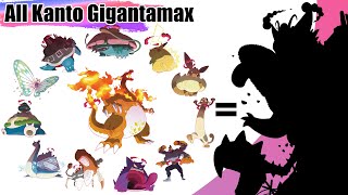 All Kanto Gigantamax Pokémon Fusion Gen 1 [upl. by Llehcsreh]