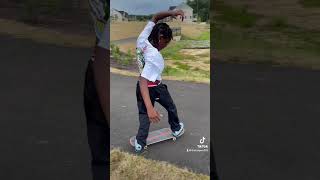 SHE GOT IT FROM HER DADDY  TINK LEARNED TO BACKSIDE HEELFLIP skateboarding [upl. by Seraphim144]