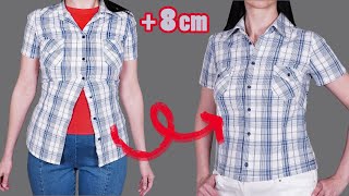 Doesn’t button and too small in sleeves  how to upsize a shirt to fit you perfectly [upl. by Ahsiemat]