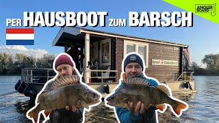 Per HAUSBOOT zum Großbarsch  Angeln in Holland  Barsch Angeln  Livebisse  Anglerboard TV [upl. by Ardnu]