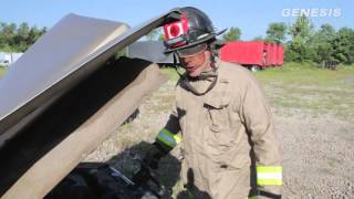 Extrication Training  Engine Access amp 12v Disconnect  Genesis Rescue [upl. by Gabey]