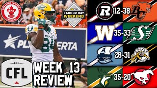 Week 13 Review Labour Day Weekend 2024 CFL Season [upl. by Ahsyat257]