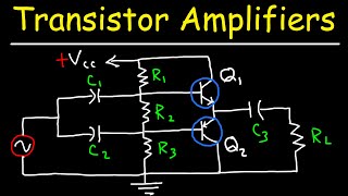 Transistor Amplifiers  Class A AB B amp C Circuits [upl. by Etessil]