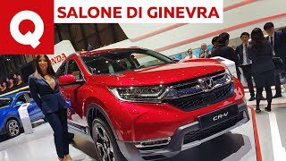 Nuova Honda CRV addio diesel arriva l’ibrido al Salone di Ginevra 2018  Quattroruote [upl. by Ynnij]