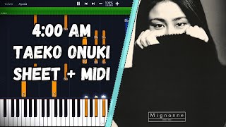 400 AM  Taeko Onuki PIANO TUTORIAL SHEET  MIDI [upl. by Eward]