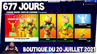 Nouveau pack Leven2K Boutique FORTNITE du 20 juillet item shop july 20 [upl. by Ahsinaj278]