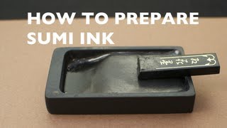 How to Prepare Sumi Ink Japanese Calligraphy Tutorials for Beginners [upl. by Aisayt]