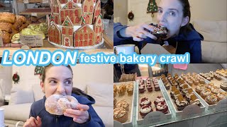 FESTIVE London Bakery Crawl vlogmasday9 [upl. by Aicissej646]