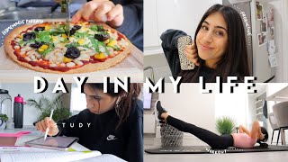 Productive Monday Vlog  Homemade Pizza Online Studying Wisdom tooth Drama cleaning more [upl. by Rosaline775]