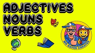 ENGLISH  What are Adjectives Nouns and Verbs  KS12 [upl. by Yeblehs266]