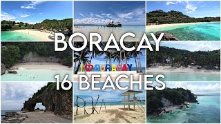 BORACAY  Let us explore all the 16 beaches of Boracay Island and visit their top tourist spots [upl. by Ainedrag]