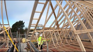 Setting Up A Gable End Roof Ladder UK New Build [upl. by Legna535]