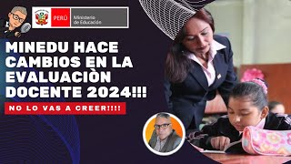 😱😱MINEDU HACE CAMBIOS EN LA EVALUACION DE ESTUDIANTES 2024✨✨ [upl. by Cavan]