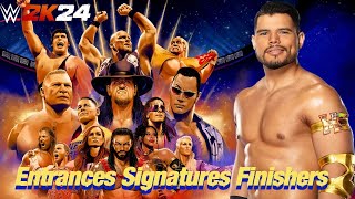 WWE 2K24 EntrancesSignaturesFinishers Humberto Carrillo [upl. by Yatnoj867]