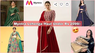 Myntra Lehenga Haul Under ₹2099  Myntra Haul [upl. by Nodnal531]