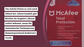 McAfee Total Protection 2022  Virenschutzprogramme Erfahrungsbericht [upl. by Heiskell]