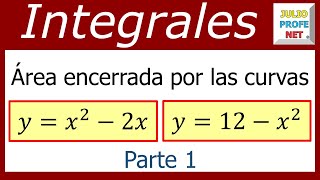 ÁREA ENTRE CURVAS  Ejercicio 5 Parte 1 [upl. by Nielsen]