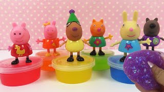 Le Slime de Peppa Pig en Couleur Rainbow Arc en Ciel [upl. by Ellevehc]