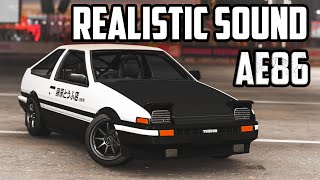 Initial D Takumis Toyota AE86 realistic sound build  Forza Horizon 5 [upl. by Ayrolg]