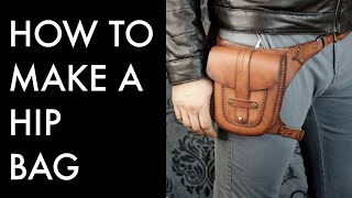 How to Make a Leather Hip Bag  Tutorial and Pattern Download [upl. by Staffan]