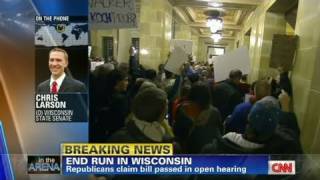 CNN Senator Vote an affront to Democracy in Wisconsin [upl. by Dody268]