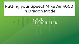 SpeechMike Air 4000  Dragon Mode [upl. by Anayik621]