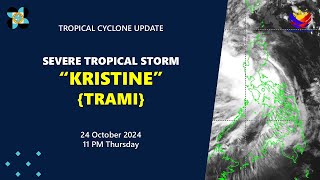 Press Briefing Severe Tropical Storm KristinePH TRAMI at 11PM  October 24 2024  Thursday [upl. by Nywde]