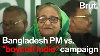 Bangladesh PM vs quotboycott Indiaquot campaign [upl. by Starlin]