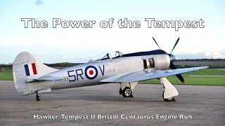 Hawker Tempest MkII Bristol Centaurus VI Engine Run [upl. by Cade]