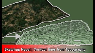 How to Generate Contour Lines from Topography  Sketchup Nepal [upl. by Sparky621]