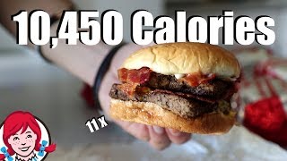 10000 Calorie Baconator Challenge 11 Burgers [upl. by Kleinstein632]