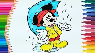 Topolino  Come disegnare e colorare  Disegni da colorare  Cose da colorare  Colorare disegni [upl. by Ecnerwaled]